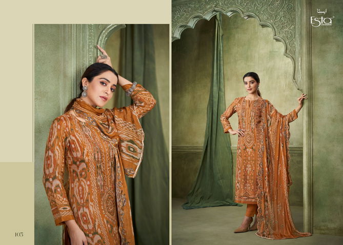 Elaric By Esta Muslin Silk Digital Printed Dress Material Wholesale Price in Surat